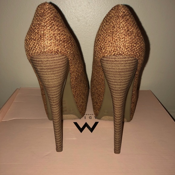 Beige Platform Heels - Picture 2 of 5